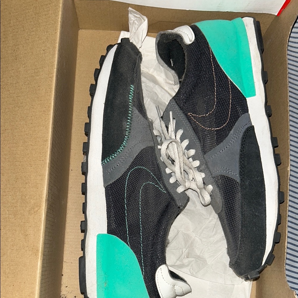 Nike Black and Teal Sneakers